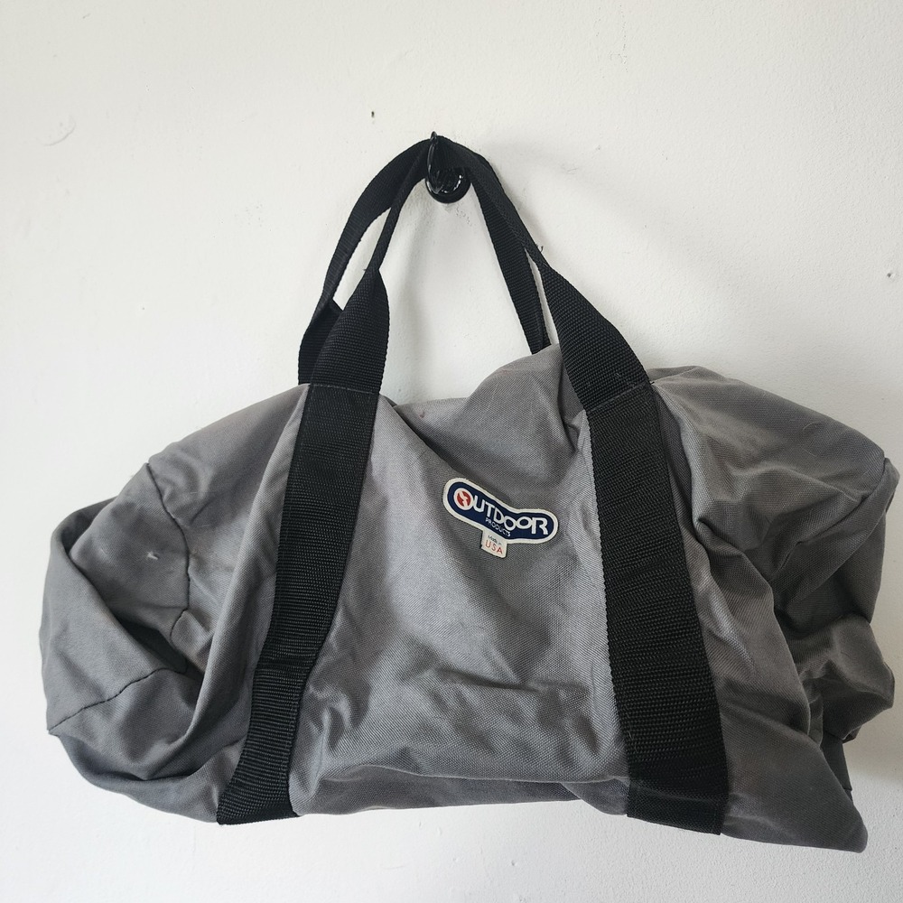 Vintage Outdoor Products Gray Duffle Bag Made in USA